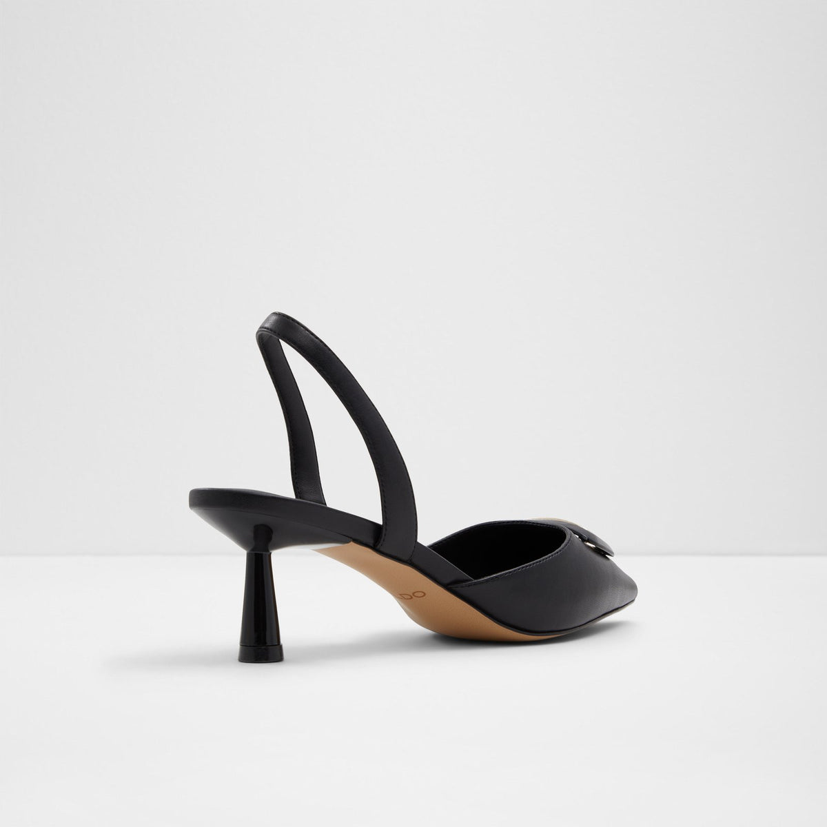 アルシュ ARCHE Womens Black Enexor Round Toe Sculpted Heel Leather