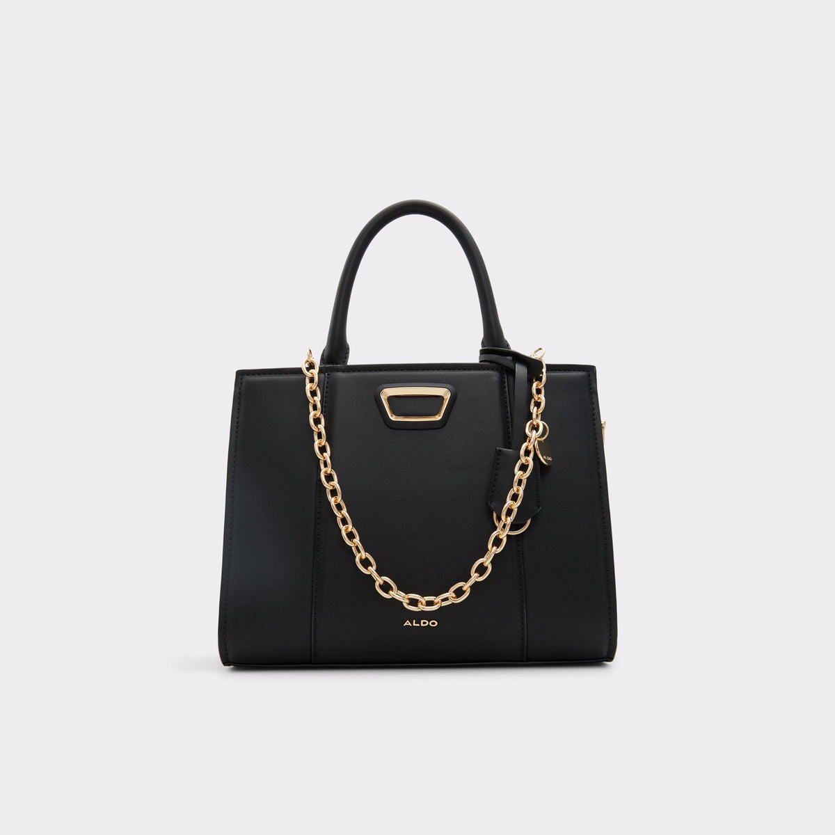 ALDO バッグ ALDO CAILLA CROSSBODY SATCHEL HANDBAG WITH SCARF BLACK &OFF-WHITE