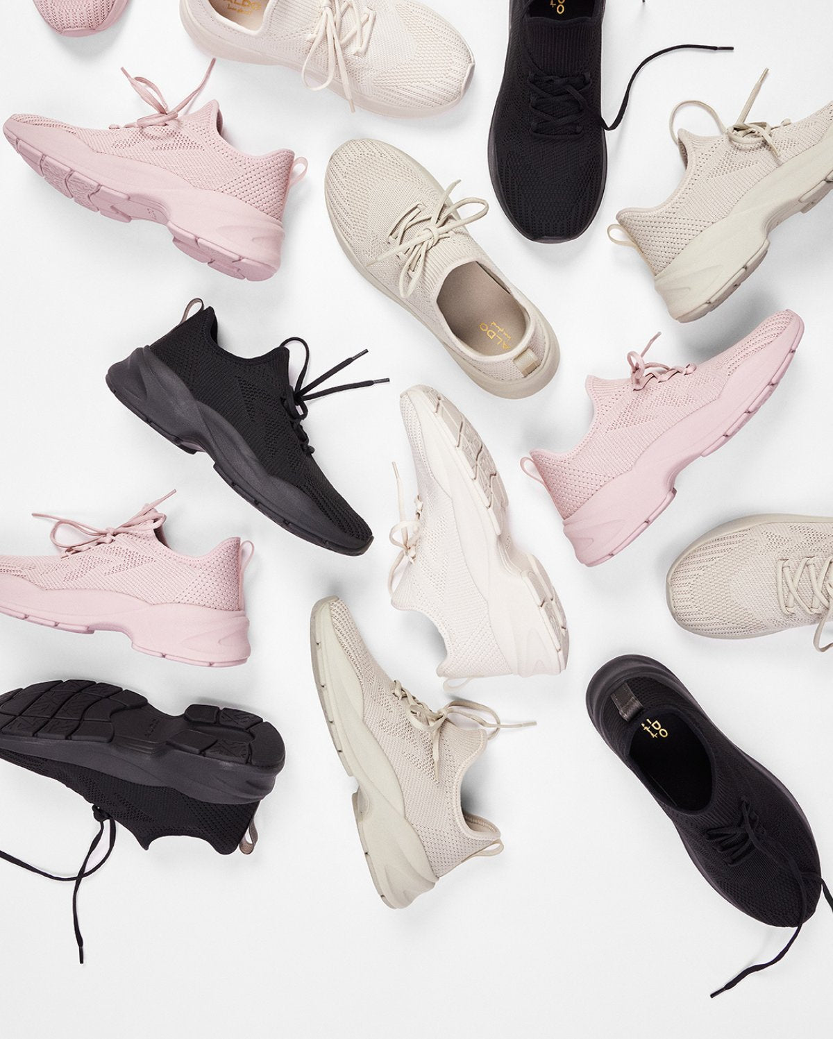Buy the White/Metallic Pink Aldo Size 7 Slip-on Shoes