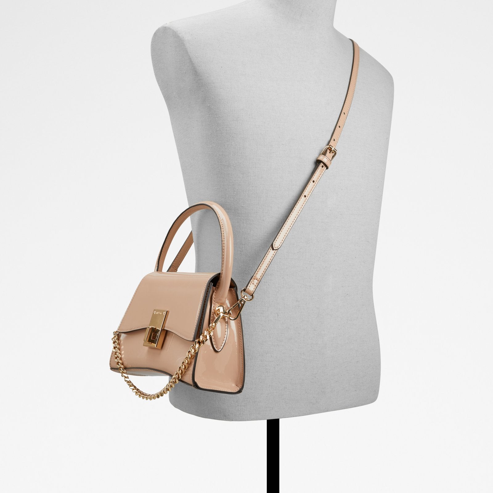 Angelie / Top Handle Bag Bag - Medium Beige - ALDO KSA