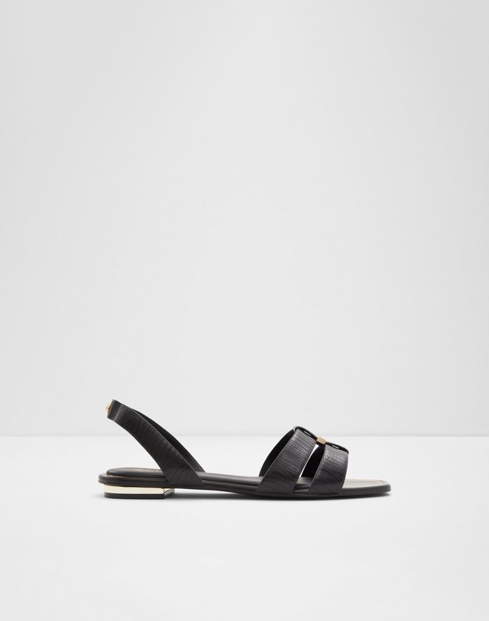 Balera Flat Sandals Black/Black Color By Aldo