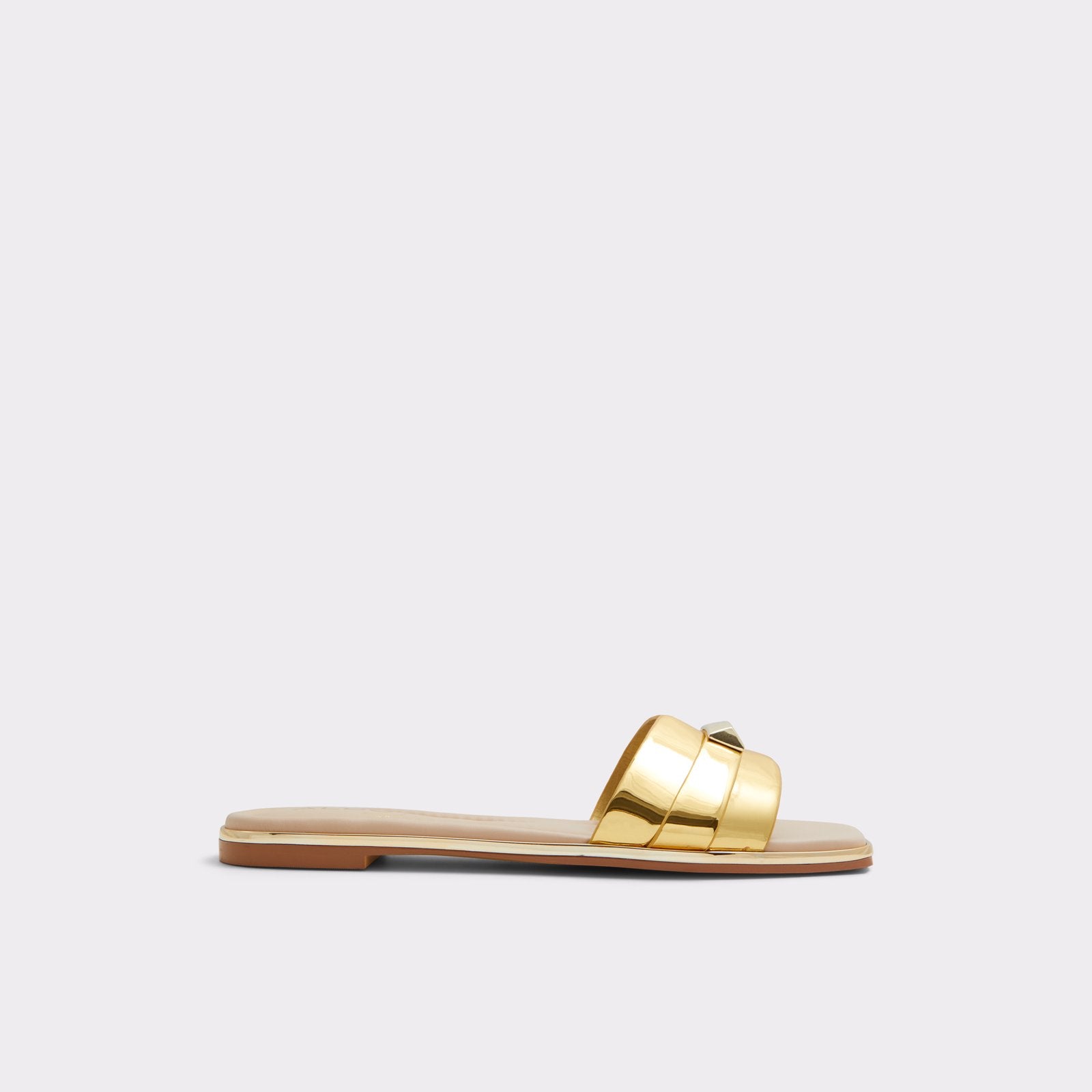 Aldo gold best sale flat sandals