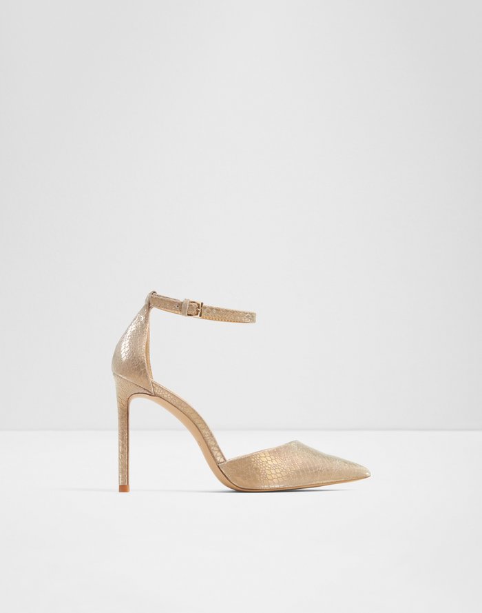 Badgley Mischka - Feisty - Open Toe Strappy Pearl Block Heel - Soft White |  The White Collection