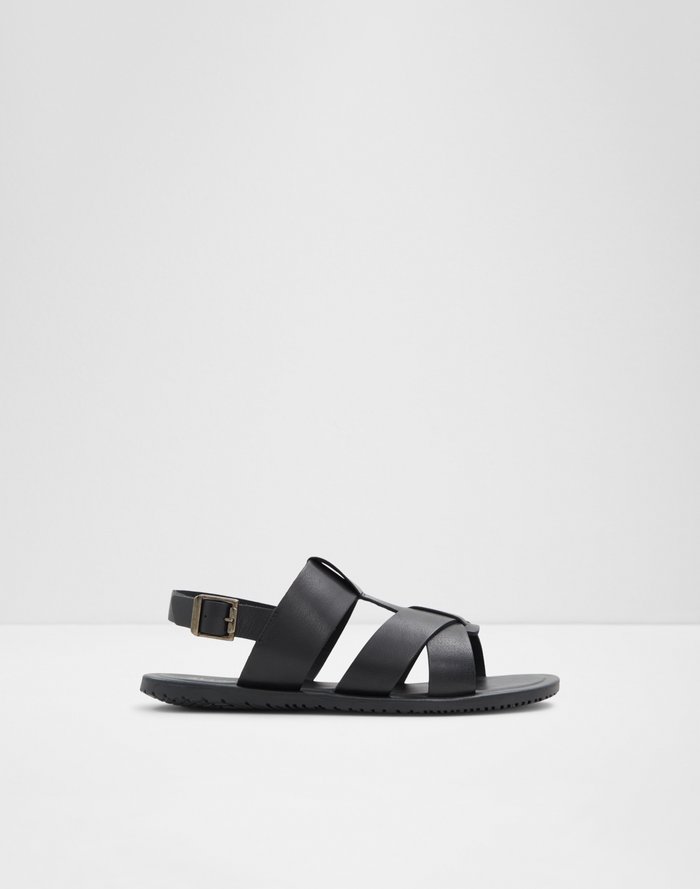 Educien / Flat Sandals Men Shoes - Black - ALDO KSA