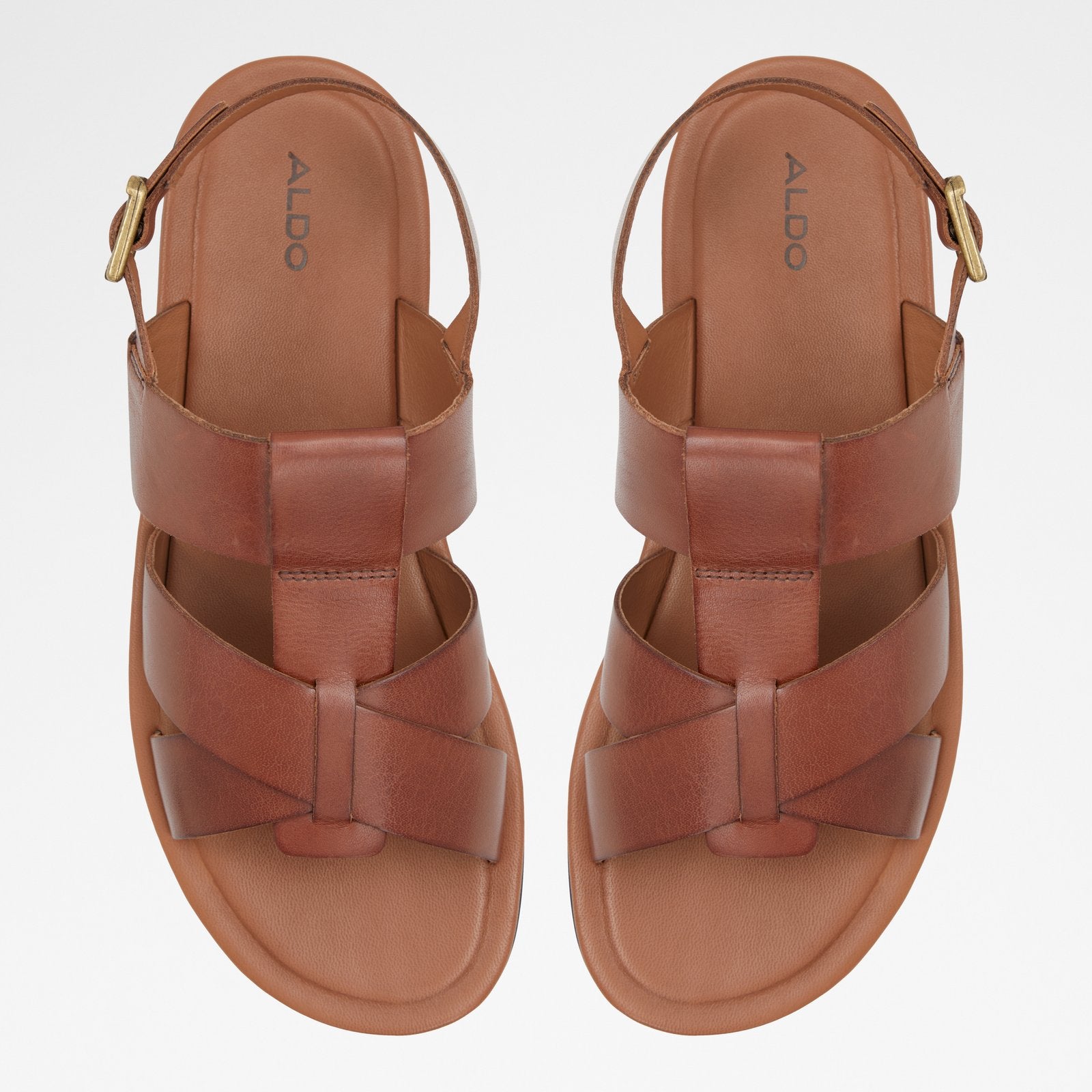 Educien / Flat Sandals Men Shoes - Cognac - ALDO KSA