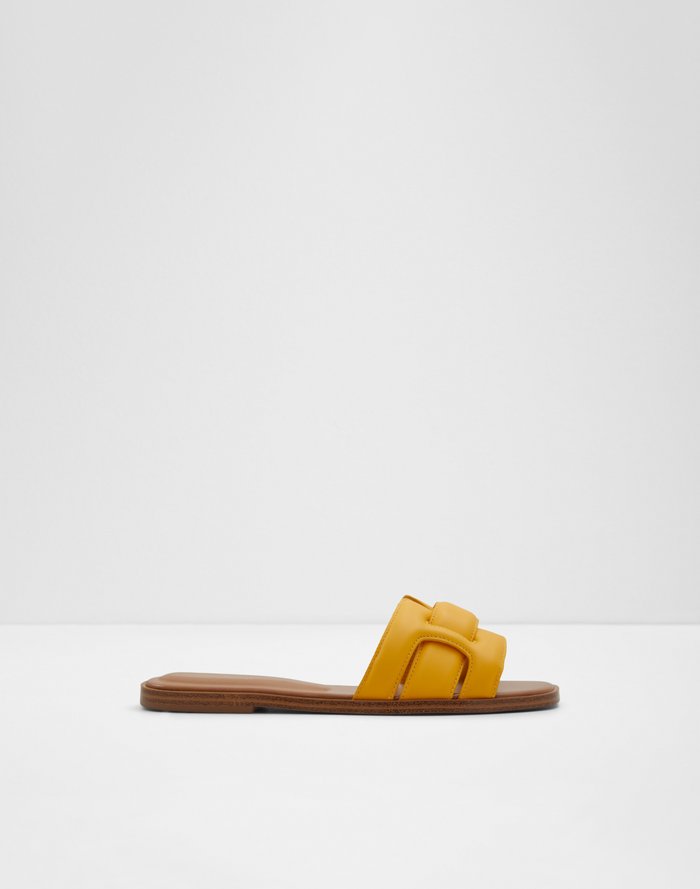 Elenaa / Flat Sandals Women Shoes - Bright Yellow - ALDO KSA