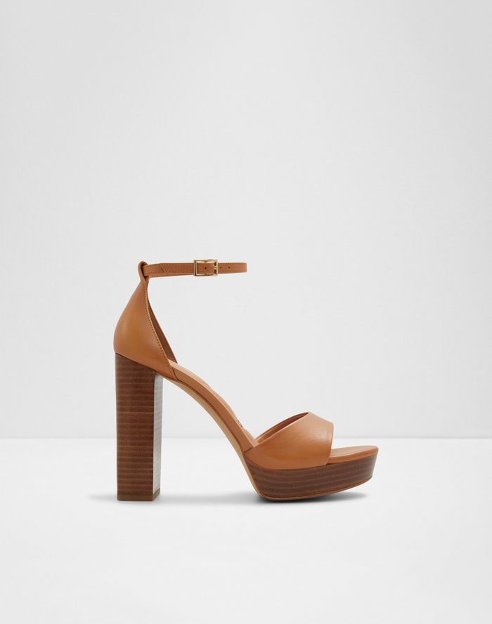 Enaegyn2.0 / Heeled Sandals Women Shoes - Light Brown - ALDO KSA