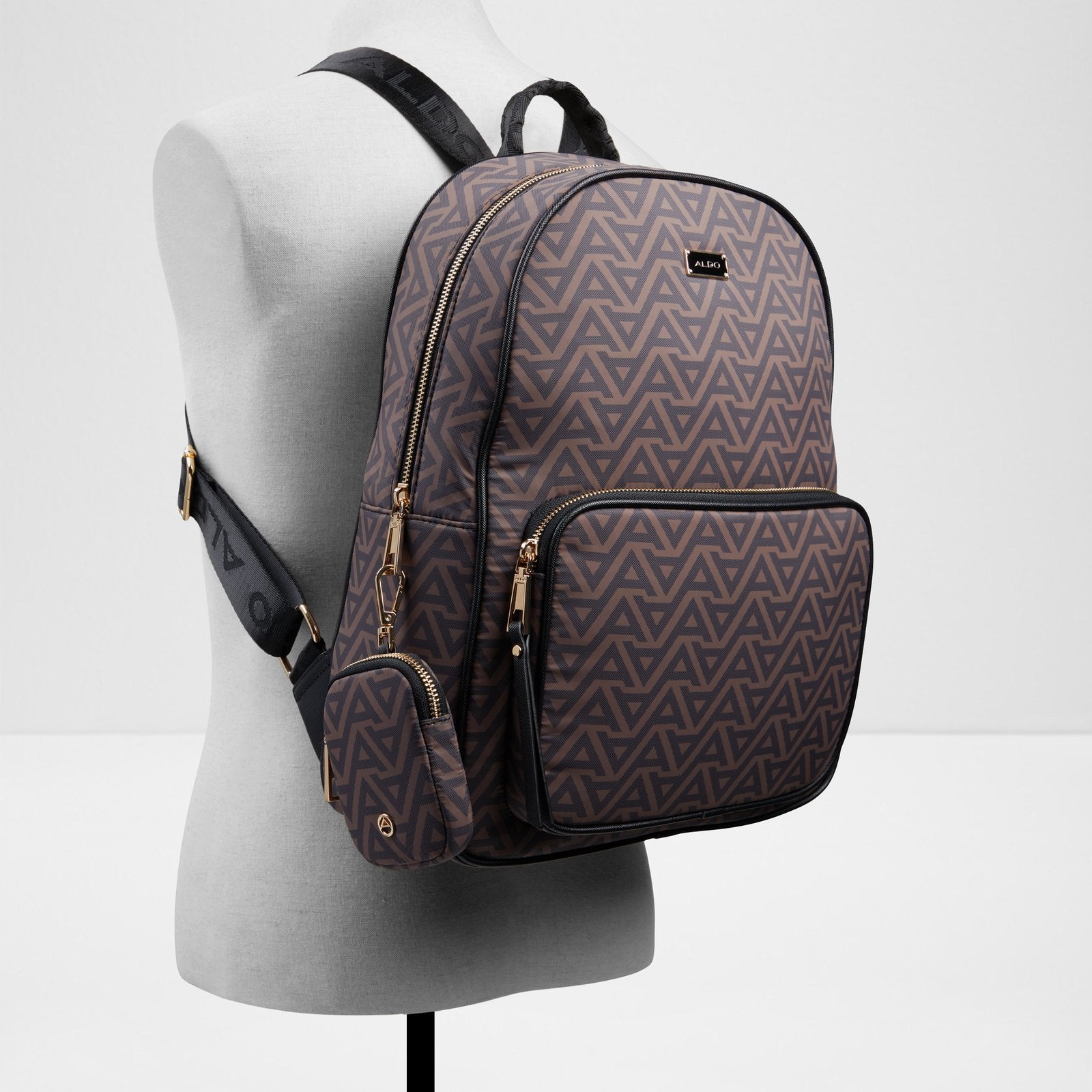 Faraly | Brown Overflow Backpack