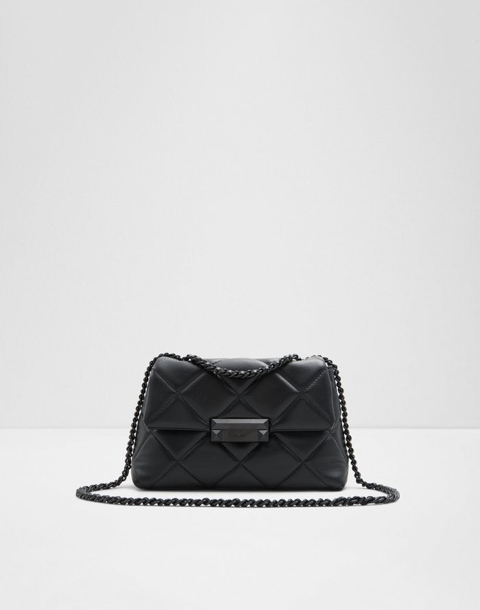 Rebecca Minkoff - Black Leather Crossbody Bag w/ Chain Strap – Current  Boutique