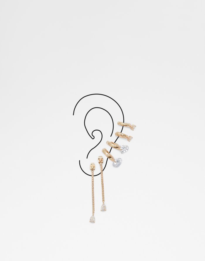 Lagrimitas / Earring Accessory - Gold-Clear Multi - ALDO KSA