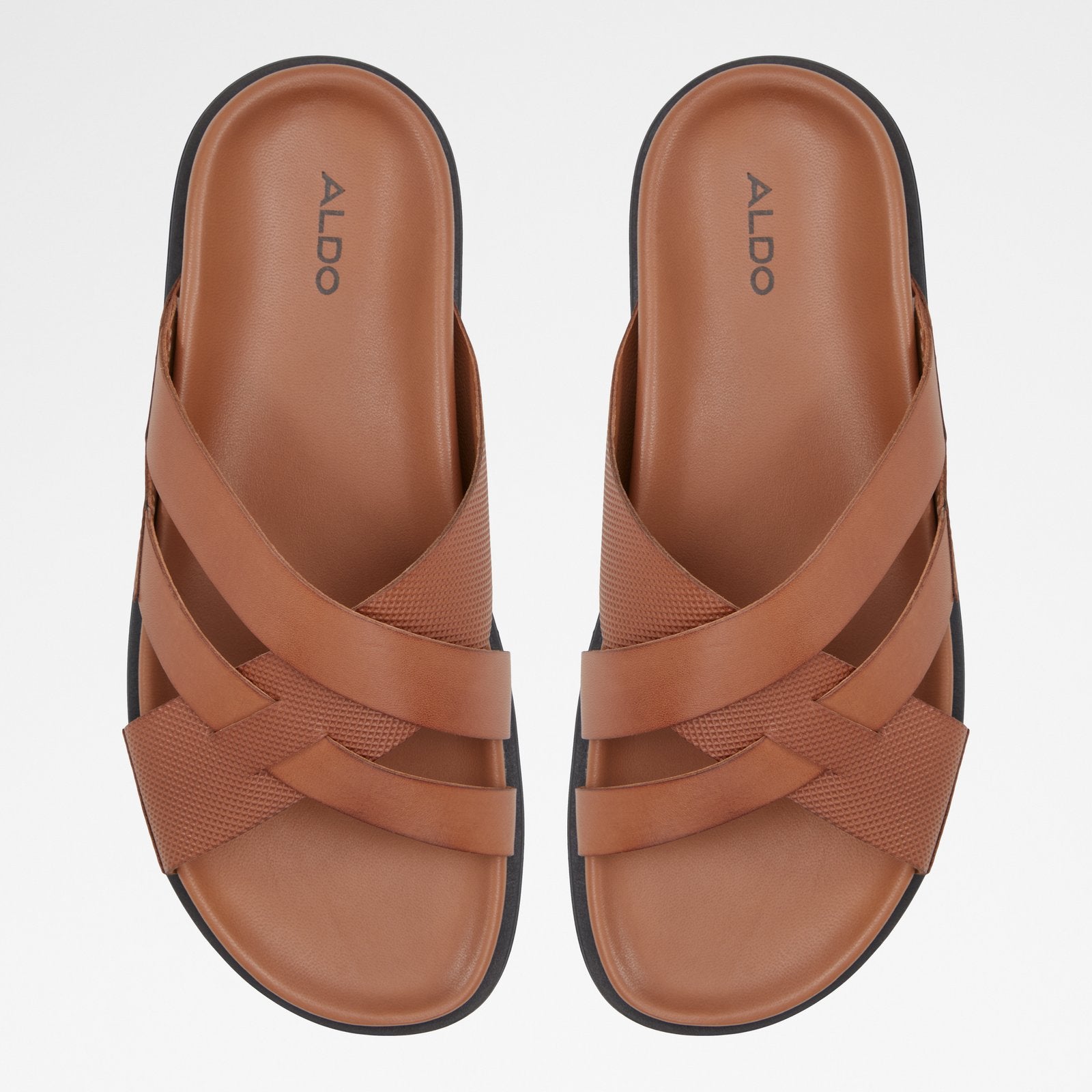 Laraerien / Flat Sandals Men Shoes - Cognac - ALDO KSA