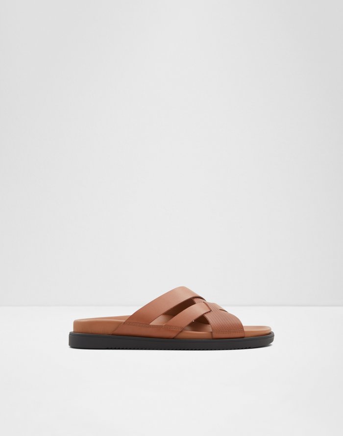 Laraerien / Flat Sandals Men Shoes - Cognac - ALDO KSA