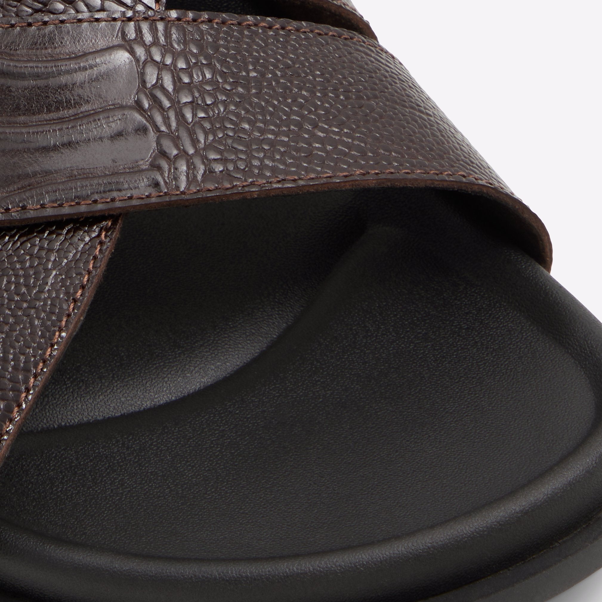 Murlin Flat Sandals Dark Brown Color By Aldo