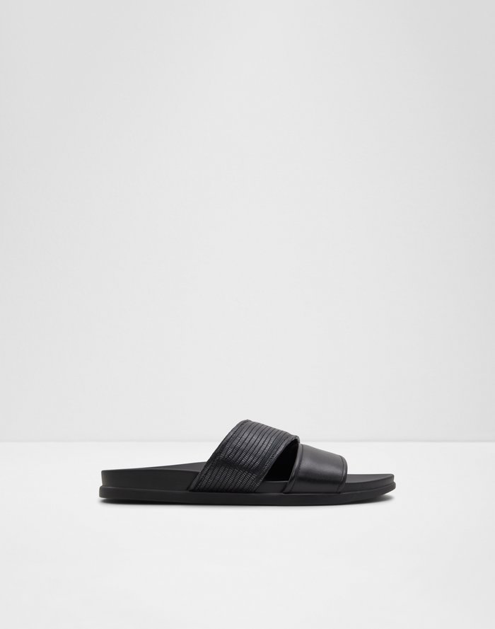 Racecourse / Flat Sandals Men Shoes - Black - ALDO KSA