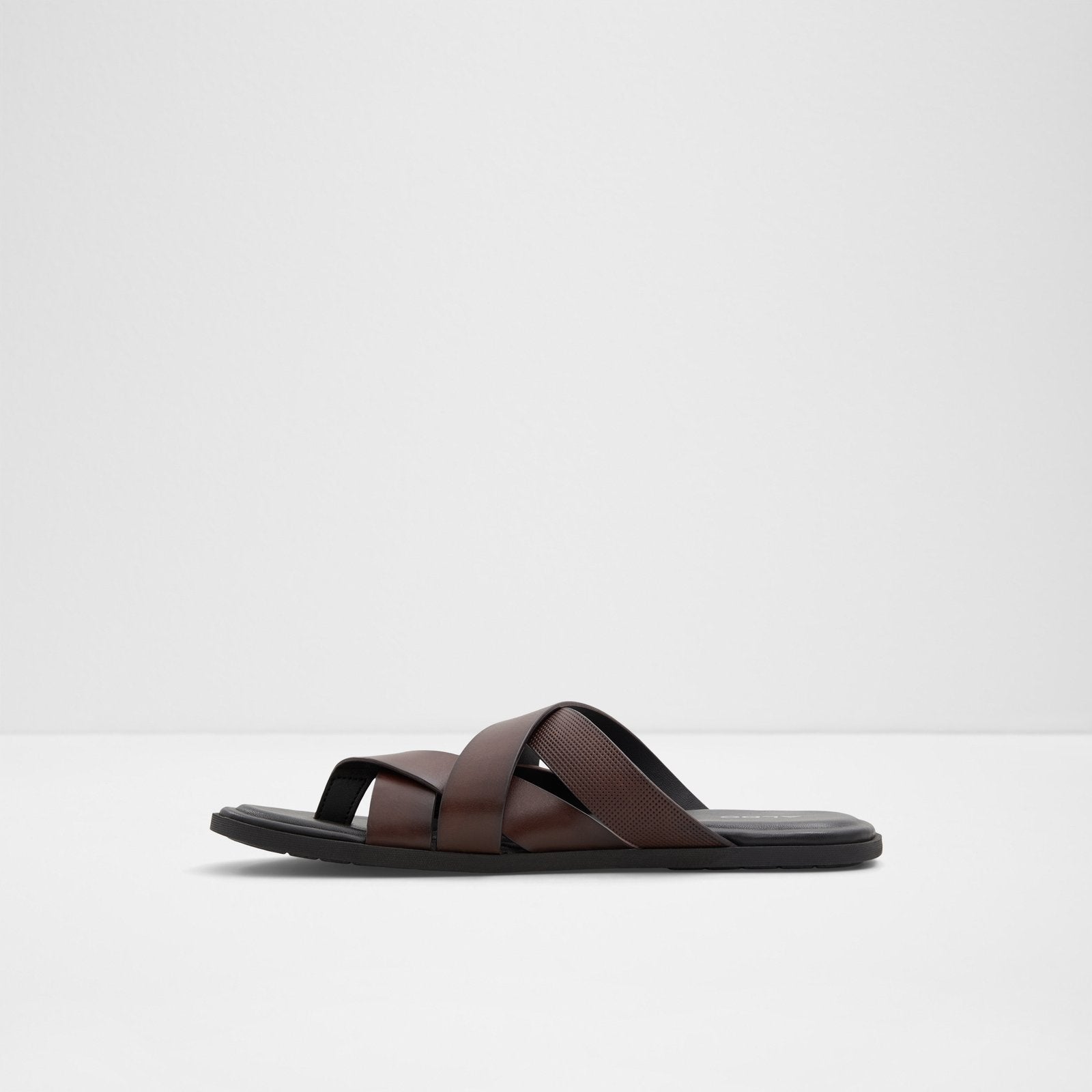 Zaanstraat / Flat Sandals Men Shoes - Dark Brown - ALDO KSA