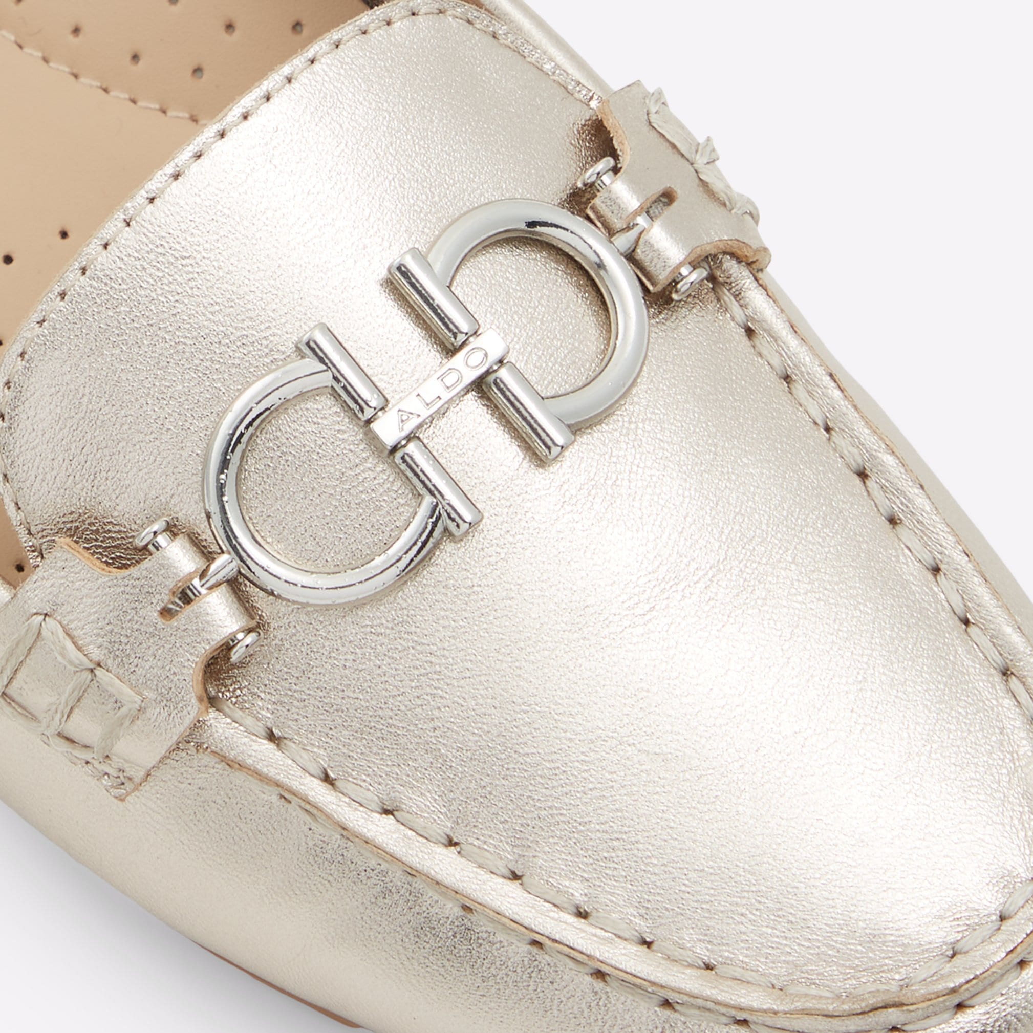 Aldo silver loafers top