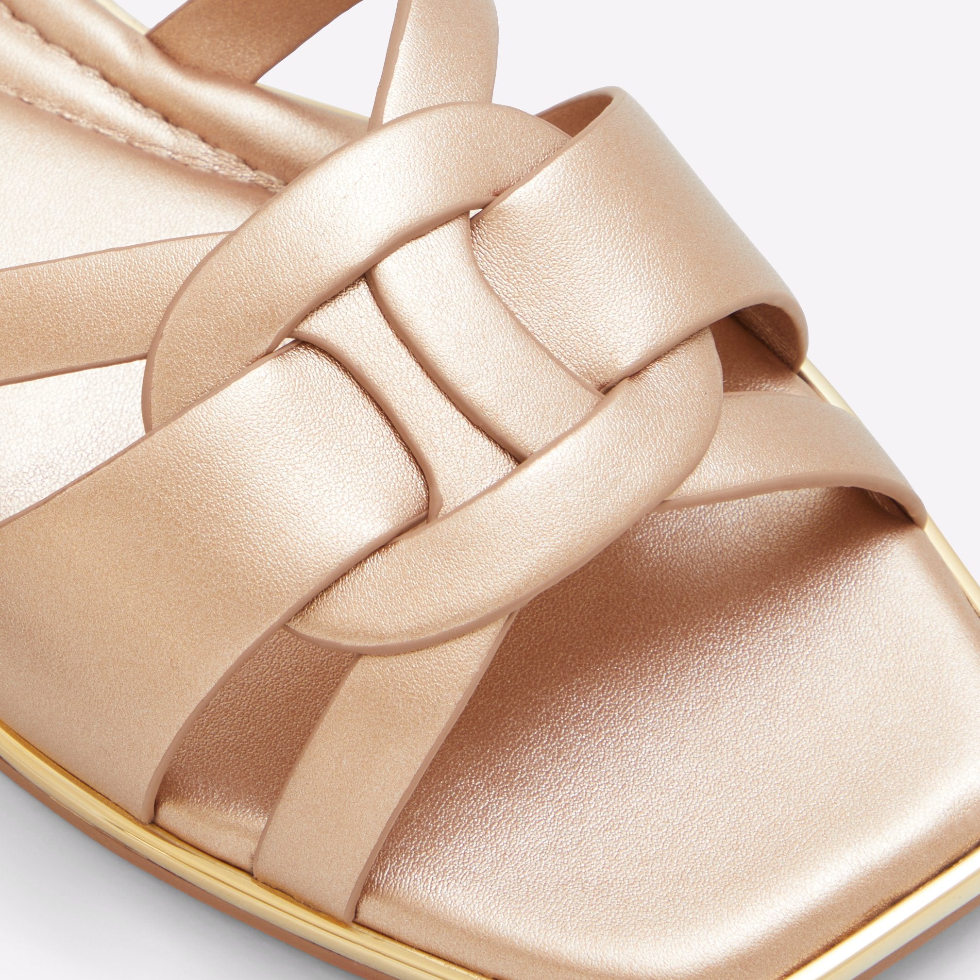 Aldo rose gold flat sandals 2025