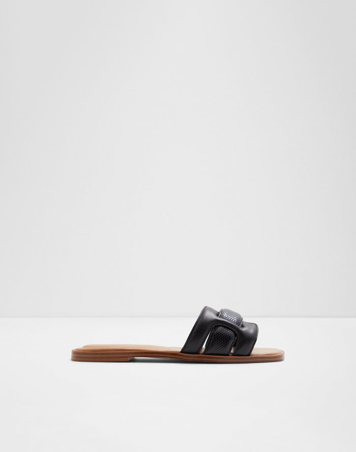 Elenaa / Flat Sandals Women Shoes - Black - ALDO KSA
