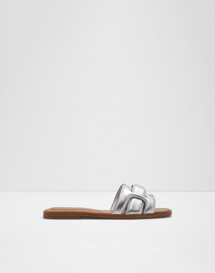 Elenaa / Flat Sandals Women Shoes - Silver - ALDO KSA