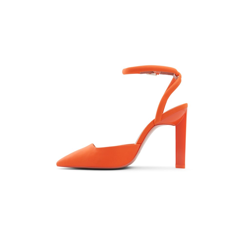 Beautiful female legs with high heels in bright orange color isolated  20115196 Stock Photo at Vecteezy