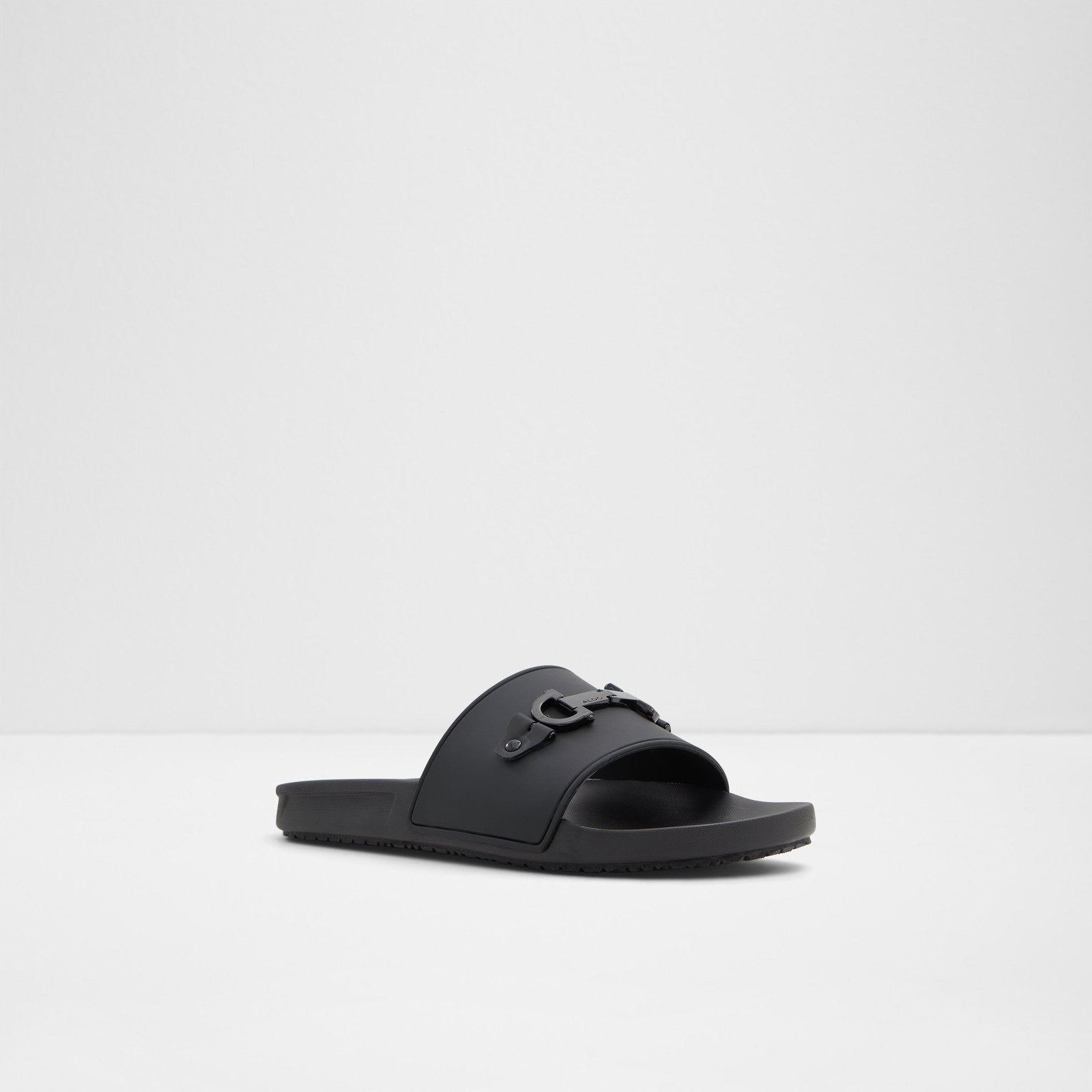 Loungeslide Flat Sandals Black Color By Aldo