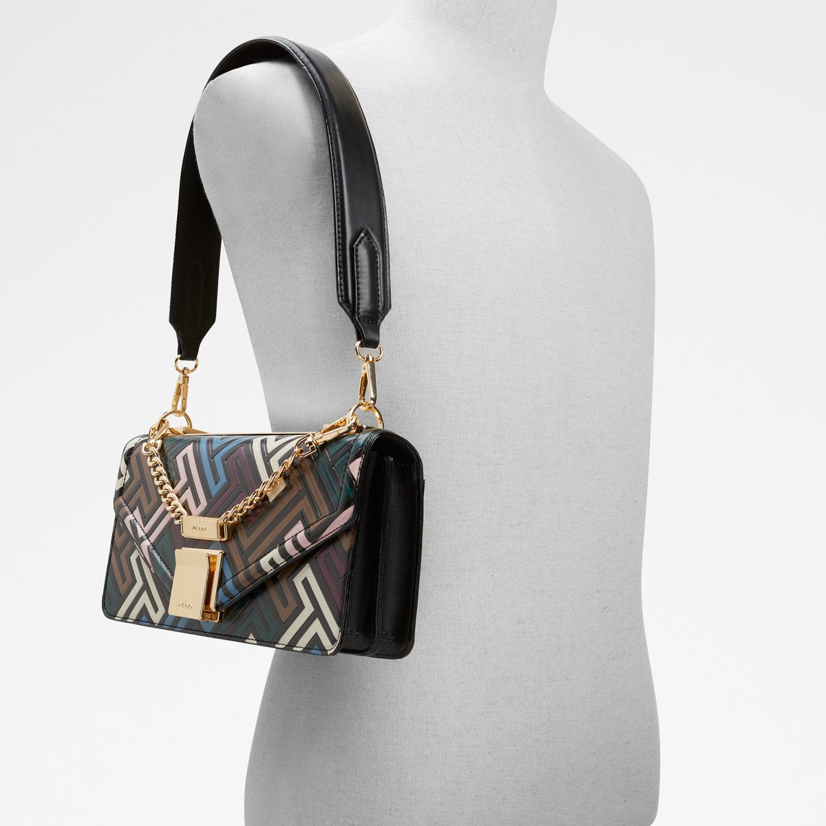 Manifold Bag - Black-Gold Multi - ALDO KSA