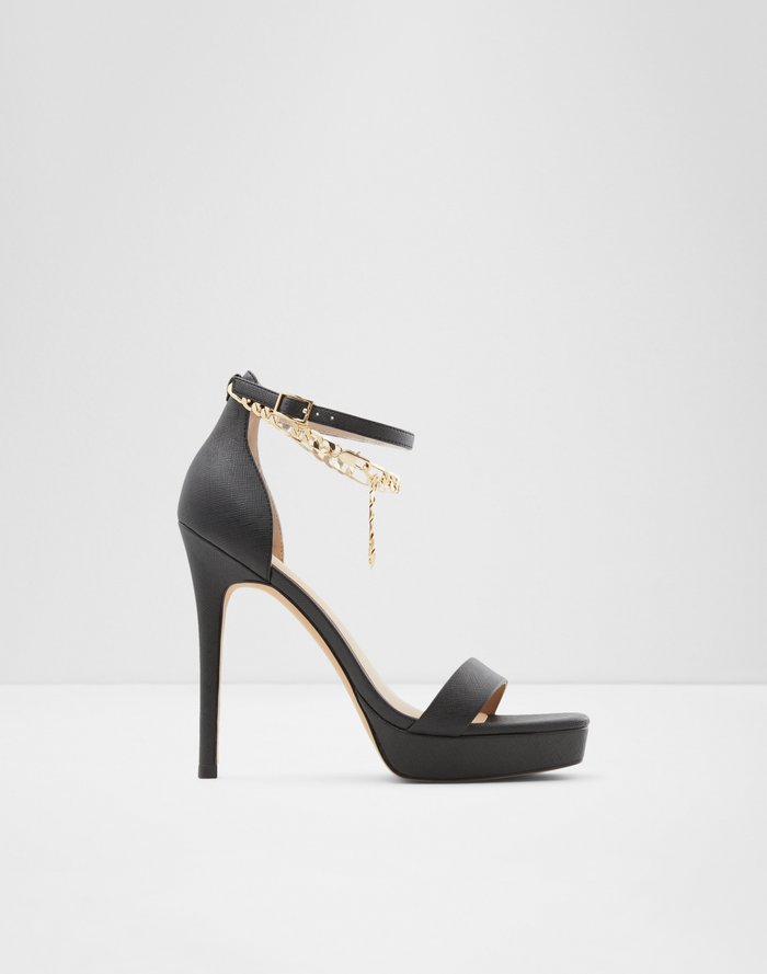 Scarlettchain / Heeled Sandals Women Shoes - Black - ALDO KSA