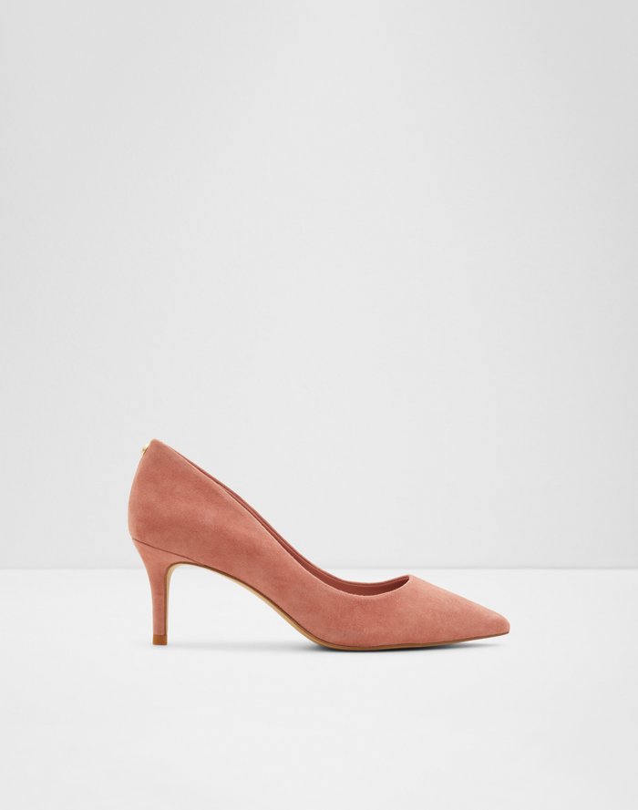 Aldo pink suede heels online