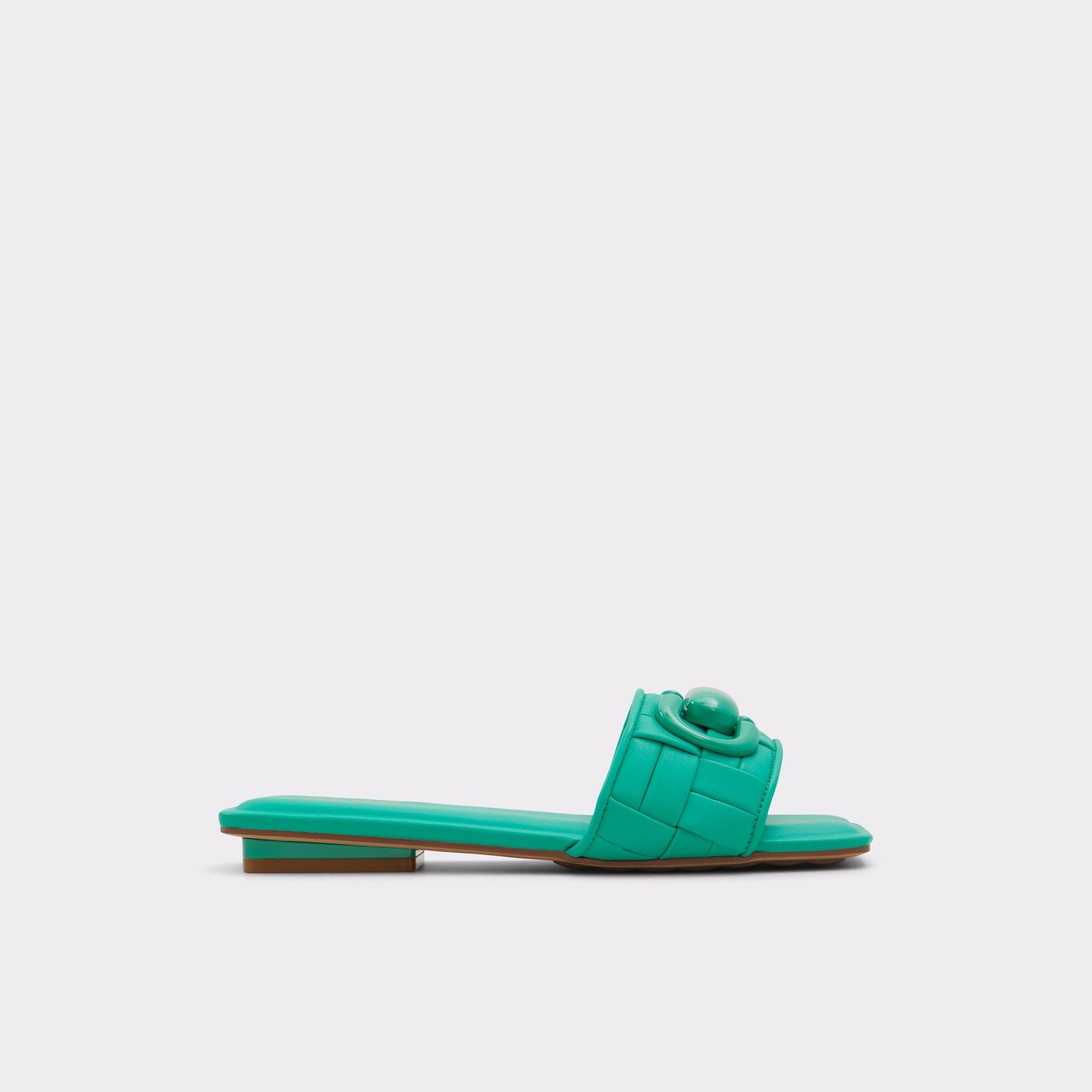 Dark green flat sandals deals